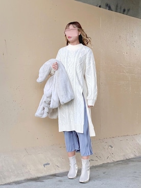 「INGNI（イング）のアイテム（その他アウター）」を使った、ねこさん（レディース・158cm）の冬コーディネート
