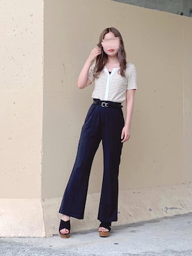 「上下GU」｜ねこさん（レディース・158cm）の夏コーディネート