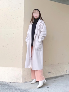 「INGNI（イング）のアイテム（その他アウター）」を使った、ねこさん（レディース・158cm）の冬コーディネート
