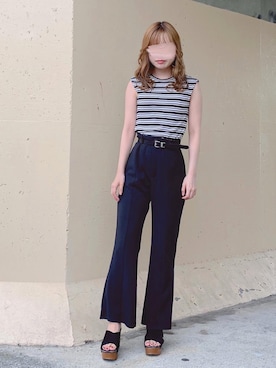 「上下GU」｜ねこさん（レディース・158cm）の夏コーディネート