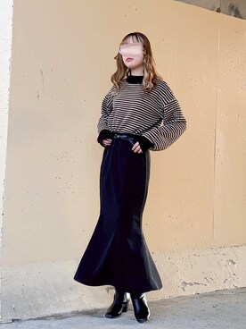「INGNI（イング）のアイテム（その他アウター）」を使った、ねこさん（レディース・158cm）の冬コーディネート