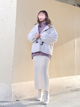 「apres jour（アプレジュール）のアイテム（ダッフルコート）」を使った、ねこさん（レディース・158cm）の冬コーディネート