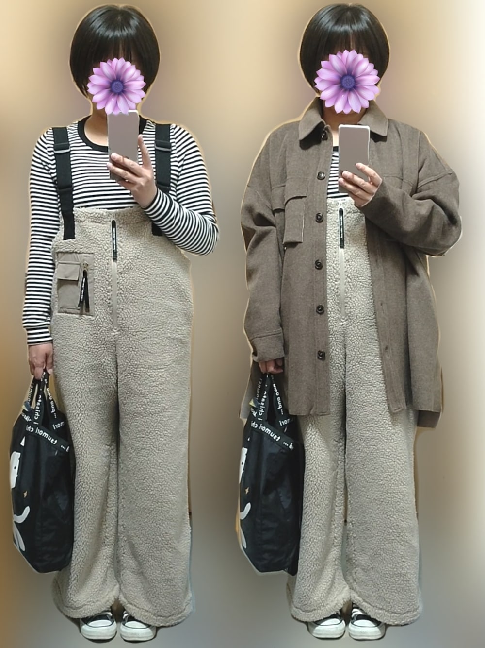 MODE NORM CORE]シープボアワークサロペットを使った人気