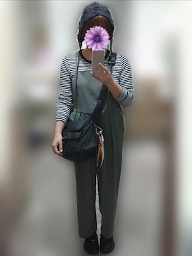 「アイテム（ニットキャップ/ビーニー）」を使った、NE/158cmさん（レディース・158cm）の秋コーディネート