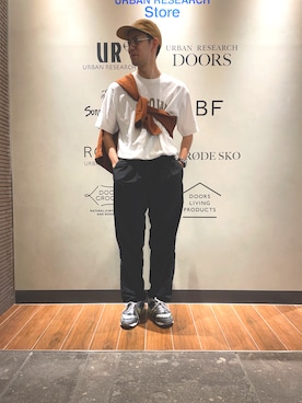 「カレッジT」｜シマブクロさん（メンズ・180cm）の夏コーディネート