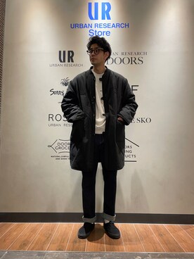 「ARMY TWILL（アーミーツイル）のアイテム（その他アウター）」を使った、シマブクロさん（メンズ・180cm）の秋コーディネート