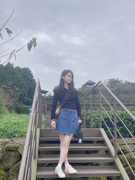 「VEJAS（ヴェジャス）のアイテム」を使った、芸宛さん（レディース・166cm）の秋コーディネート