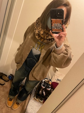 「and it_（アンドイット）のアイテム（オールインワン・サロペット）」を使った、あるてまさん（レディース・158cm）の冬コーディネート
