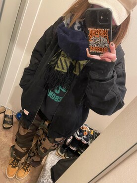 「Java（ジャバ）のアイテム」を使った、あるてまさん（レディース・158cm）の冬コーディネート