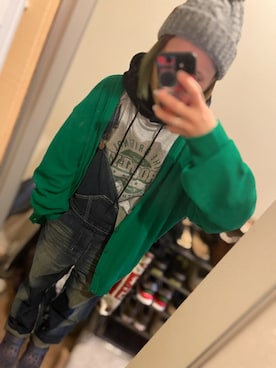 「and it_（アンドイット）のアイテム（オールインワン・サロペット）」を使った、あるてまさん（レディース・158cm）の春コーディネート