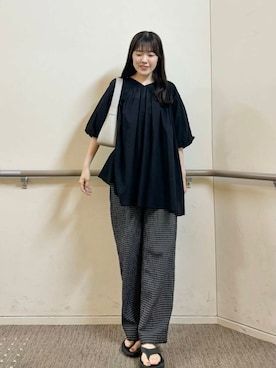 「アイテム（チュニック）」を使った、honokaさん（レディース・165cm）の夏コーディネート