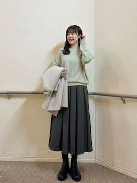 「冬の差し色コーデ」｜honokaさん（レディース・165cm）の冬コーディネート