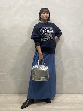 「FEMME」｜「アイテム（スウェット）」を使った、meigetsuさん（レディース・157cm）の秋コーディネート