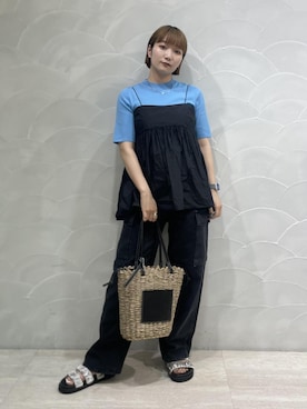 「SDGs」｜meigetsuさん（レディース・157cm）の夏コーディネート