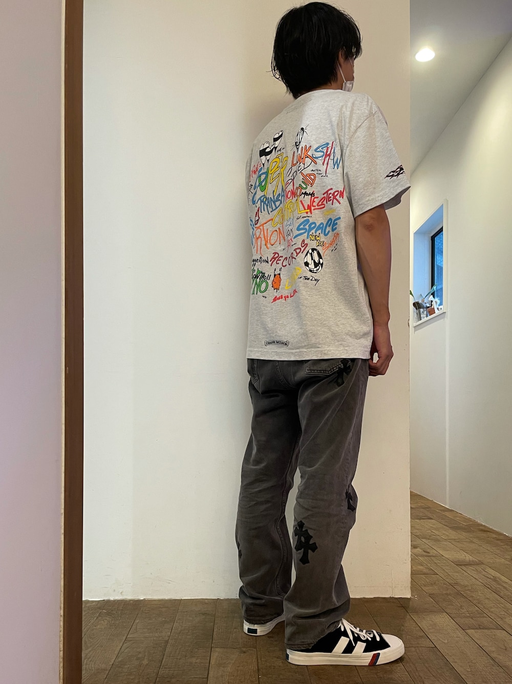 「mattyboy、mattyboy90、ppo、Chrome Hearts、chrome hearts official、カジュアル」｜「CHROME HEARTSのアイテム（Tシャツ/カットソー、グレー系）」を使った、TARさん（メンズ・178cm）の夏コーディネートの1枚目の写真