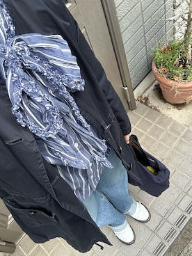 「アイテム（ノーカラーコート）」を使った、lovely green heartさん（レディース・153cm）の秋コーディネート
