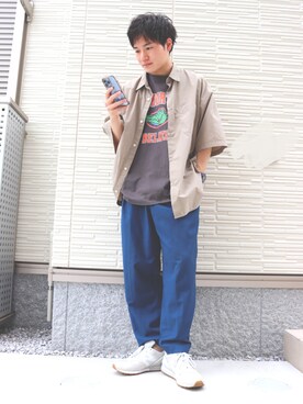 「MARC JACOBS（マークジェイコブス）のアイテム（腕時計）」を使った、熱田佐武さん（メンズ・170cm）の夏コーディネート