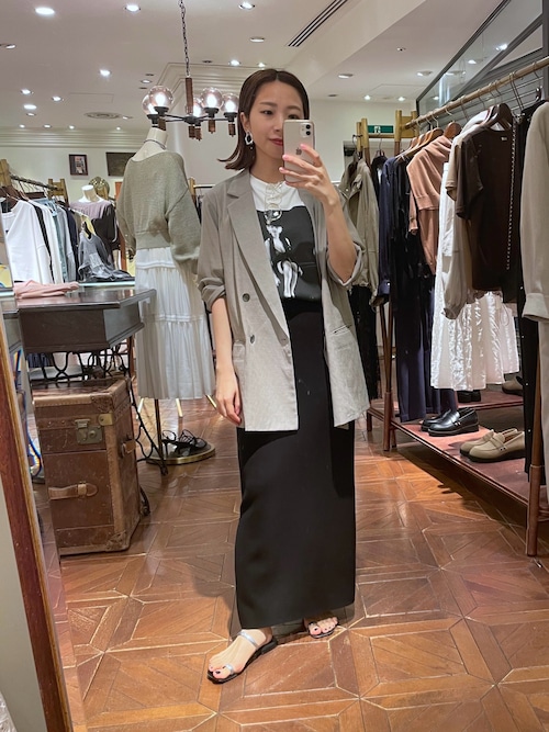 LOUNGEDRESS リネンライクシアージャケット 定価¥23,100 Loungedress（ラウンジドレス） ジャケット テーラードジャケット