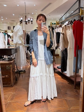 「LOUNGEDRESS（ラウンジドレス）のアイテム」を使った、IRIE REIKO🃏さん（レディース・154cm）の春コーディネート