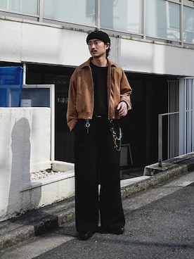 「アイテム（スラックス）」を使った、Jamさん（メンズ・175cm・30代）の秋コーディネート