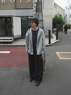 「アイテム（パーカー）」を使った、Jamさん（メンズ・175cm・30代）の夏コーディネート