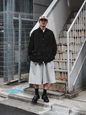 「黒シャツ」｜Jamさん（メンズ・175cm）の春コーディネート