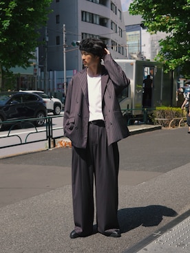 「アイテム（テーラードジャケット）」を使った、Jamさん（メンズ・175cm）の秋コーディネート