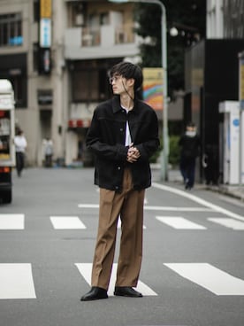 「STUDIO NICHOLSON（スタジオニコルソン）のアイテム（ジャケット/アウター）」を使った、Jamさん（メンズ・175cm）の秋コーディネート