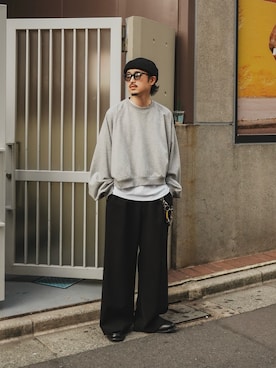 「アイテム（スウェット）」を使った、Jamさん（メンズ・175cm・30代）の冬コーディネート