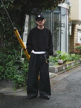 「アイテム（スウェット）」を使った、Jamさん（メンズ・175cm・30代）の秋コーディネート