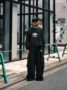 「UMBRO（アンブロ）のアイテム」を使った、Jamさん（メンズ・175cm）の夏コーディネート