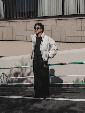 「アイテム（ダウンジャケット/コート）」を使った、Jamさん（メンズ・175cm・30代）の冬コーディネート