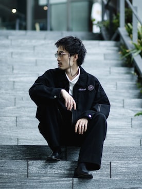 「th（ティー エイチ）のアイテム（ジャケット/アウター）」を使った、Jamさん（メンズ・175cm）の秋コーディネート