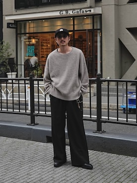 「アイテム（スラックス）」を使った、Jamさん（メンズ・175cm・30代）の秋コーディネート