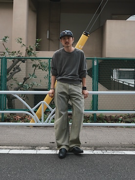 「アイテム（スウェット）」を使った、Jamさん（メンズ・175cm・30代）の秋コーディネート
