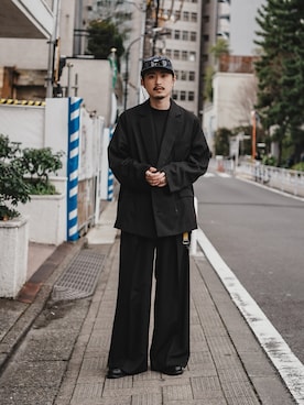 「Lui's（ルイス）のアイテム（パンツ）」を使った、Jamさん（メンズ・175cm）の冬コーディネート