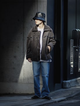 「CPH（シーピーエイチ）のアイテム（帽子）」を使った、Jamさん（メンズ・175cm）の秋コーディネート