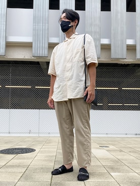 「GIVENCHY（ジバンシイ）のアイテム（サンダル）」を使った、𝗠𝗨𝗥𝗔さん（メンズ・175cm）の夏コーディネート
