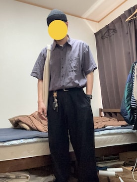 「アイテム（ニットキャップ/ビーニー）」を使った、ギバンさん（メンズ・162cm）の夏コーディネート