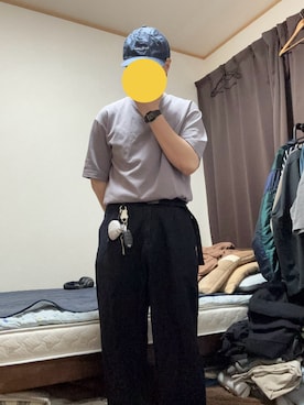 「アイテム（キャップ）」を使った、ギバンさん（メンズ・162cm）の夏コーディネート