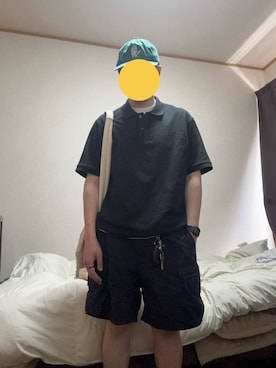 「THEORIESのアイテム（キャップ、グリーン系）」を使った、ギバンさん（メンズ・162cm）の春コーディネート