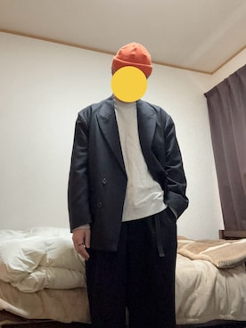 「アイテム（ニットキャップ/ビーニー）」を使った、ギバンさん（メンズ・162cm）の秋コーディネート