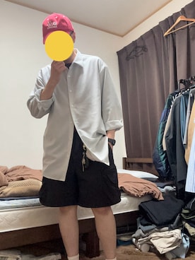 「アイテム（キャップ）」を使った、ギバンさん（メンズ・162cm）の夏コーディネート