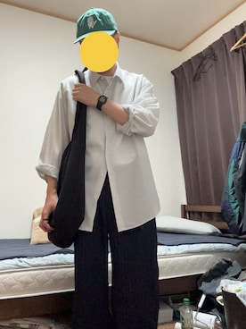 「アイテム（モカシン/デッキシューズ）」を使った、ギバンさん（メンズ・162cm）の夏コーディネート