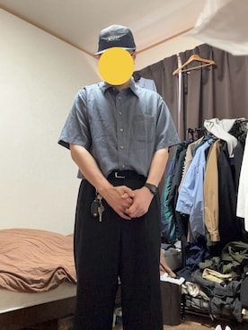 「アイテム（キャップ）」を使った、ギバンさん（メンズ・162cm）の夏コーディネート