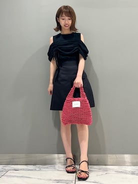 「JILL STUART（ジルスチュアート）のアイテム（トートバッグ）」を使った、JILLSTUARTさん（レディース・155cm）の夏コーディネート
