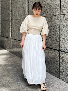 レーヨン麻バルーンスリーブブラウス JILL STUART（ジルスチュアート）の「レーヨン麻バルーン
