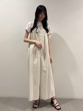 「JILL STUART（ジルスチュアート）のアイテム（サロペット/オーバーオール）」を使った、JILLSTUARTさん（レディース・169cm）の夏コーディネート