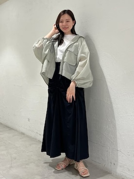 「JILL STUART（ジルスチュアート）のアイテム（ブルゾン）」を使った、JILLSTUARTさん（レディース・152cm）の春コーディネート