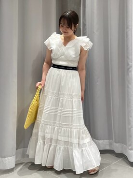 「JILL STUART（ジルスチュアート）のアイテム（トートバッグ）」を使った、JILLSTUARTさん（レディース・154cm）の夏コーディネート